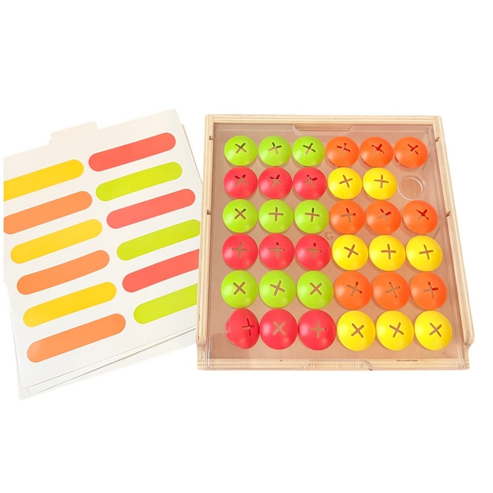 Lovevery Mosaic Button Board Montessori Wooden Toy Color Matching Motor READ